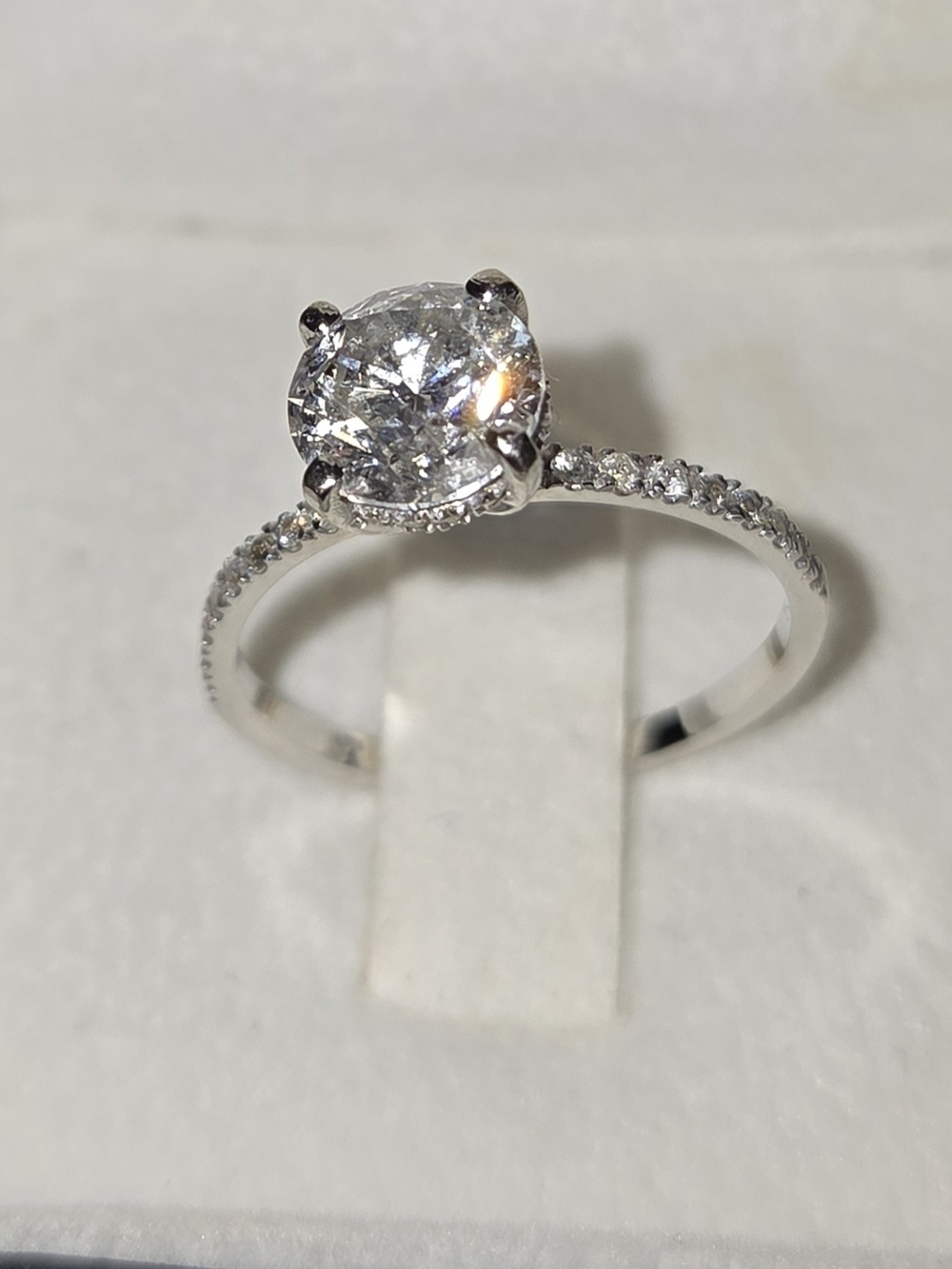 Classic Round-Cut Clear Stone Ring in Silver-Tone